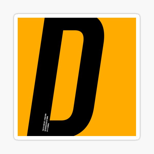 D sign Sticker