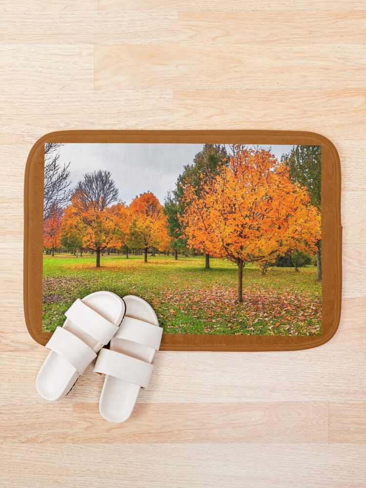Thumbnail 1 of 6, Bath Mat, Autumn In Springfield designed and sold by mljdwhite.