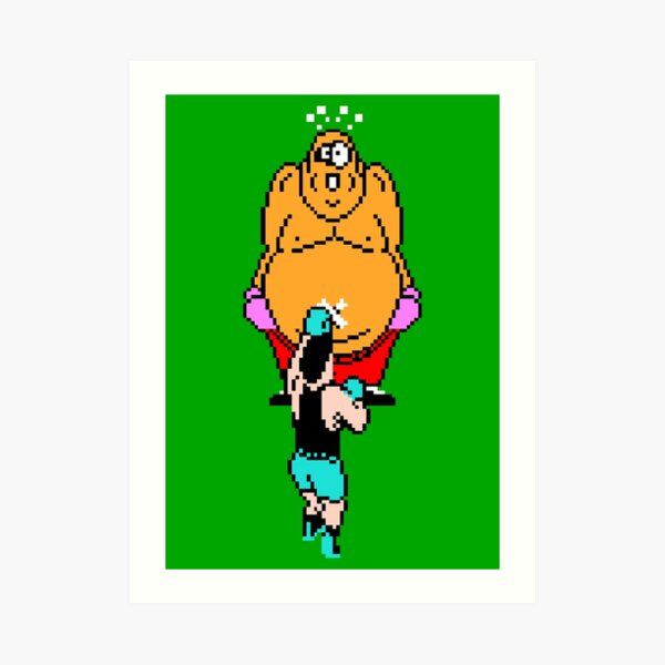 Punch Out King Hippo Art Print