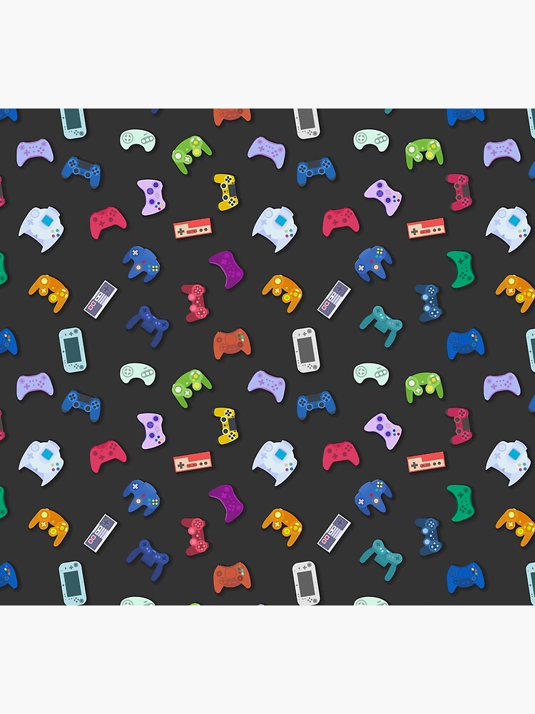 Video game controller background Gadgets seamless pattern by Darcraft28