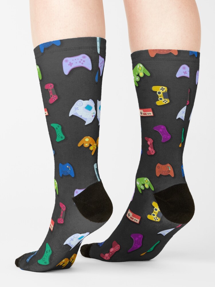Alternate view of Video game controller background Gadgets seamless pattern Socks