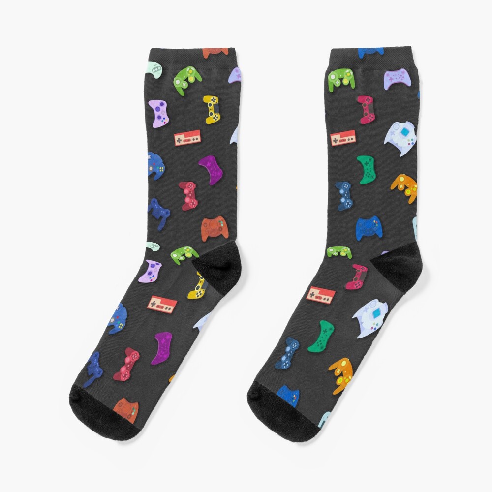 Video game controller background Gadgets seamless pattern Socks
