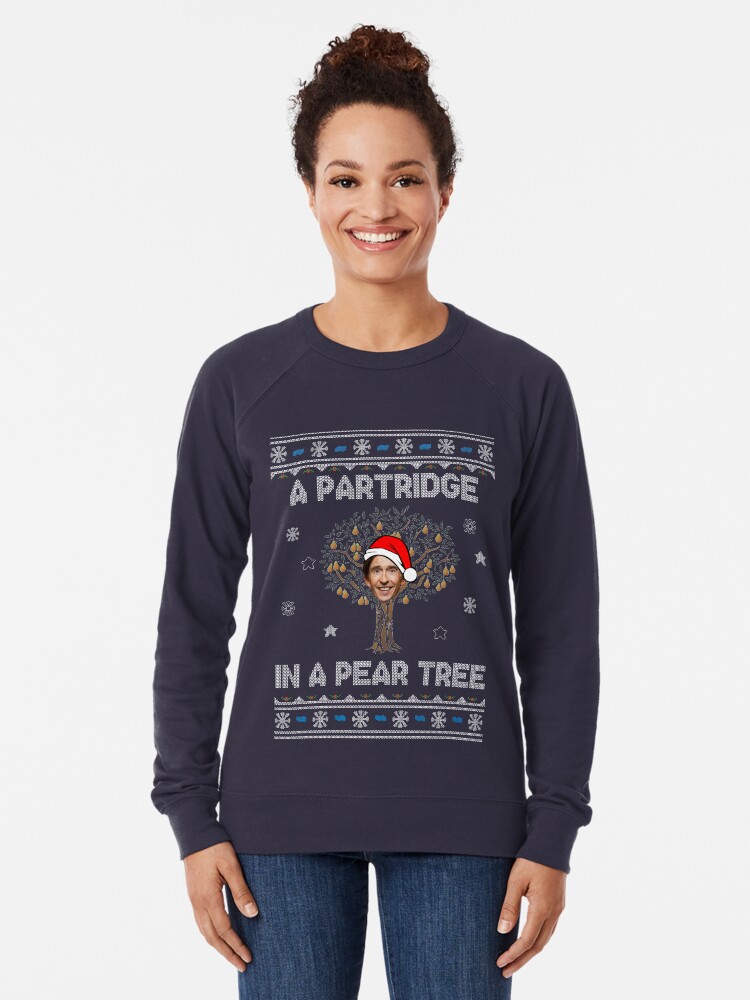 Alan Partridge In A Pear Tree Christmas Lightweight Sweatshirt