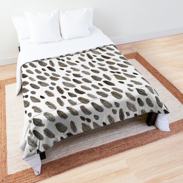 Watercolour Leaf Print Repeat Comforter
