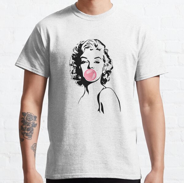 Marilyn Monroe Blowing Bubble Gum Classic T-Shirt