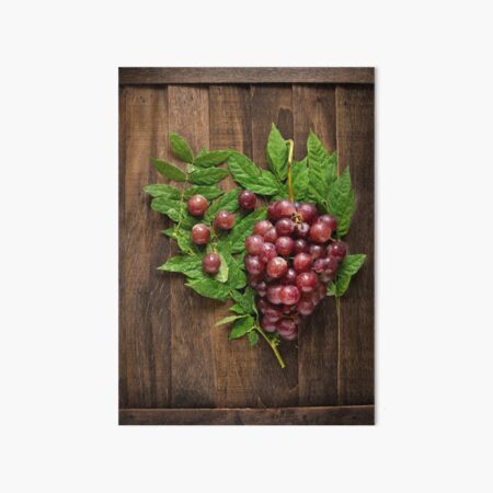 Item preview, red grapes on old wood designed and sold by graphic3000.