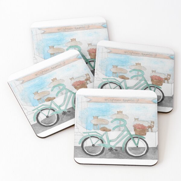 Item preview, bike and coffee shop designed and sold by EmilyYCarroll.