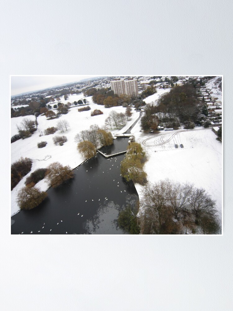 Alternate view of Snowy Hornchurch from Above Poster