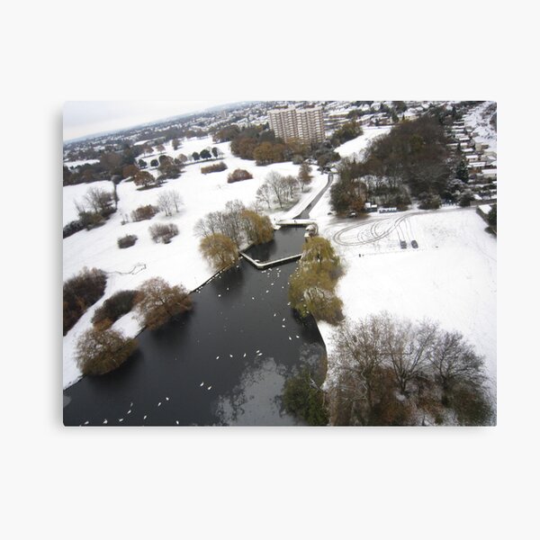 Snowy Hornchurch from Above Canvas Print