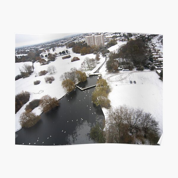 Snowy Hornchurch from Above Poster