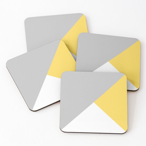 Item preview, Tricolor Silver Gray Mustard Yellow And White II designed and sold by rewstudio.