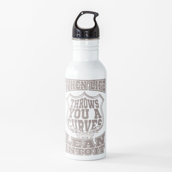 Lean Into It Biker Motorbike Presents Motorcycle Gift Water Bottle