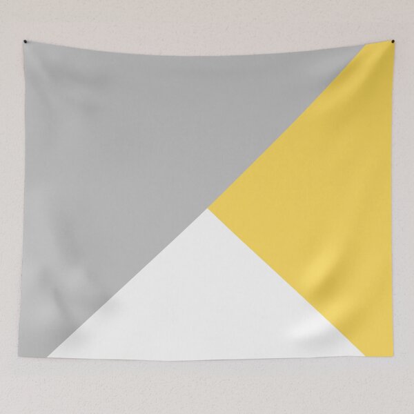Item preview, Tricolor Silver Gray Mustard Yellow And White II designed and sold by rewstudio.