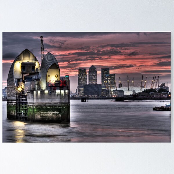 Item preview, Thames Barrier Sunset designed and sold by Robert Radford.