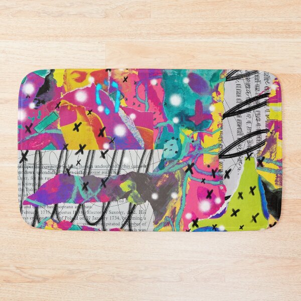 Item preview, Digitally manipulated multicolored mixed media abstract collage art painting designed and sold by Lanie K Art.