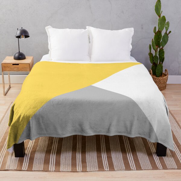 Item preview, Tricolor Silver Gray Mustard Yellow And White III designed and sold by rewstudio.