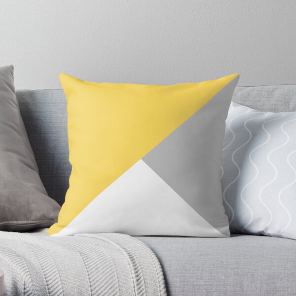 Grey and best sale yellow pillows