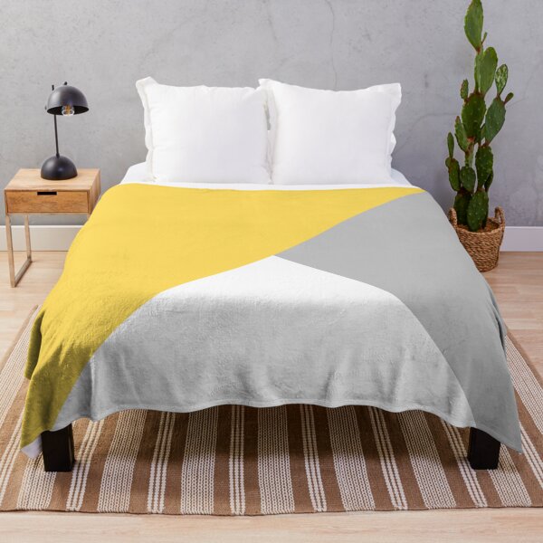 Item preview, Tricolor Silver Gray Mustard Yellow And White IV designed and sold by rewstudio.