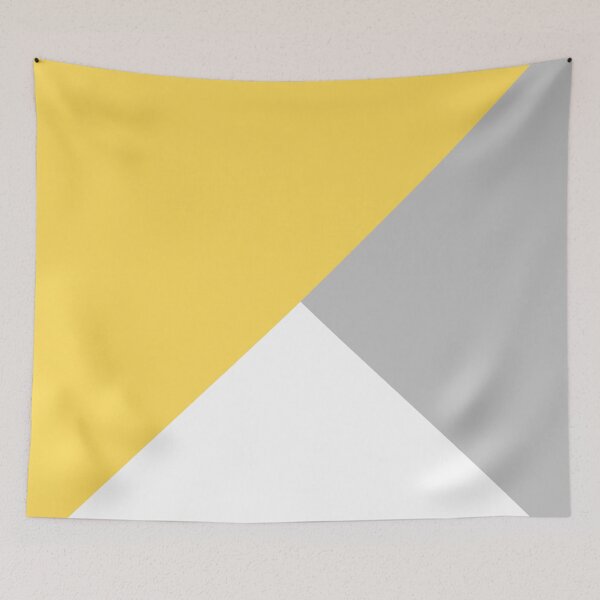 Item preview, Tricolor Silver Gray Mustard Yellow And White IV designed and sold by rewstudio.