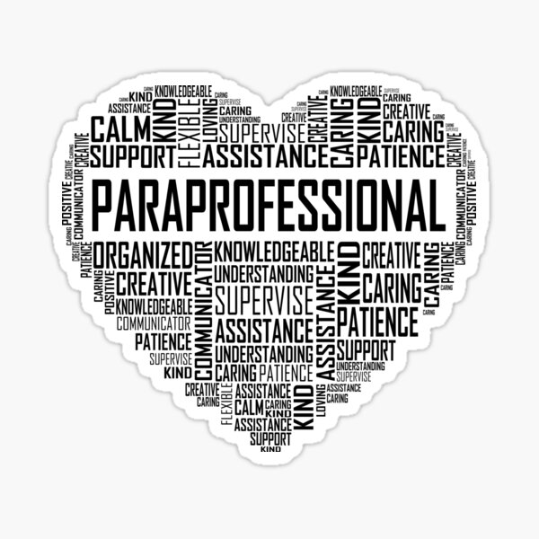 Paraprofessional Heart Sticker