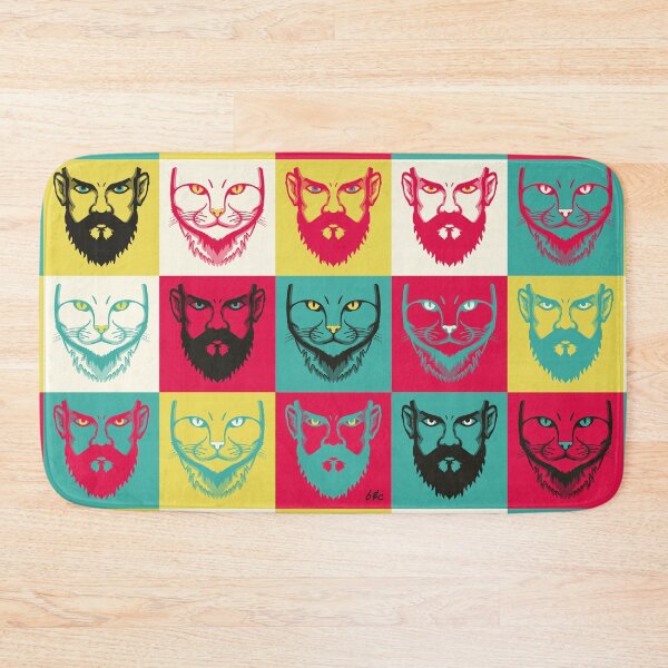Item preview, Beards and Cats || Pop art style (5x3) designed and sold by beardsandcats.
