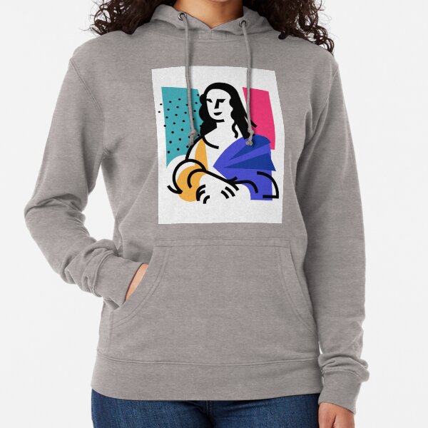 Illustration of the Mona Lisa Lightweight Hoodie