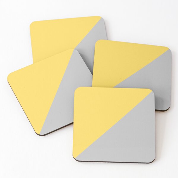 Item preview, Diagonal Mustard Yellow And Silver Gray designed and sold by rewstudio.