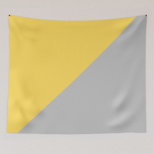 Item preview, Diagonal Mustard Yellow And Silver Gray designed and sold by rewstudio.