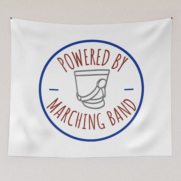 Item preview, Powered By Marching Band designed and sold by BandMomDesigns.