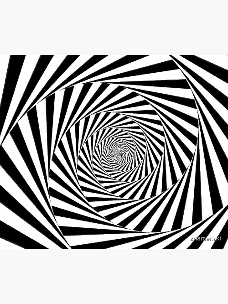 #Optical #Illusion #OpticalIllusion #VisualArt Black and White znamenski.redbubble.com by znamenski