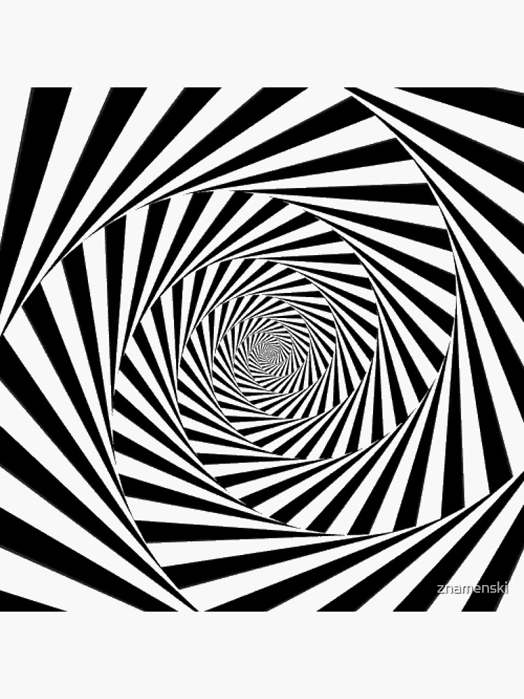 #Optical #Illusion #OpticalIllusion #VisualArt Black and White znamenski.redbubble.com by znamenski
