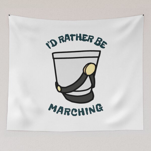 Item preview, Marching Band - I'd Rather Be Marching designed and sold by BandMomDesigns.