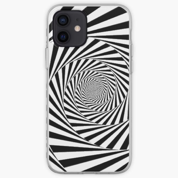 Phone Cases, #Optical #Illusion #OpticalIllusion #VisualArt Black and White znamenski.redbubble.com iPhone Soft Case