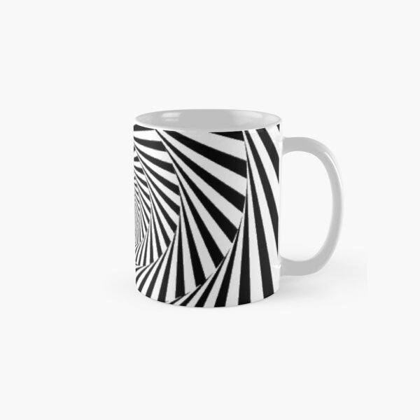 #Optical #Illusion #OpticalIllusion #VisualArt Black and White znamenski.redbubble.com Classic Mug