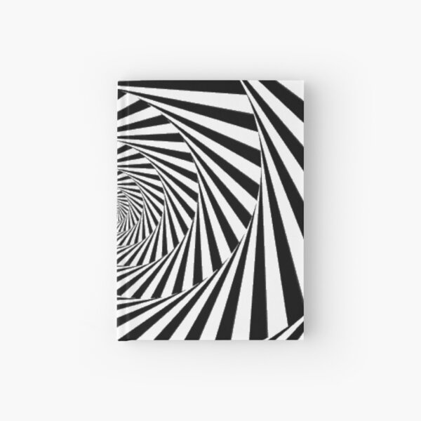 #Optical #Illusion #OpticalIllusion #VisualArt Black and White znamenski.redbubble.com Hardcover Journal