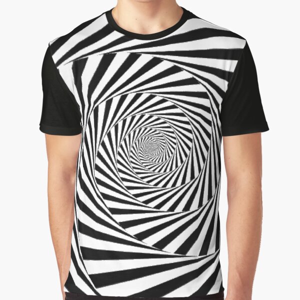 #Optical #Illusion #OpticalIllusion #VisualArt Black and White znamenski.redbubble.com Graphic T-Shirt
