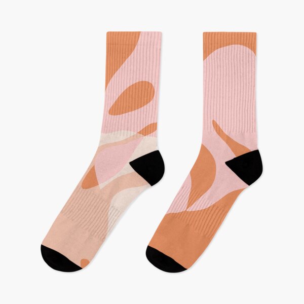 Aperçu de l'œuvre Duo de feuilles de Monstera Minimal 2 en terre cuite, rose, beige créée et vendue par Dominiquevari.
