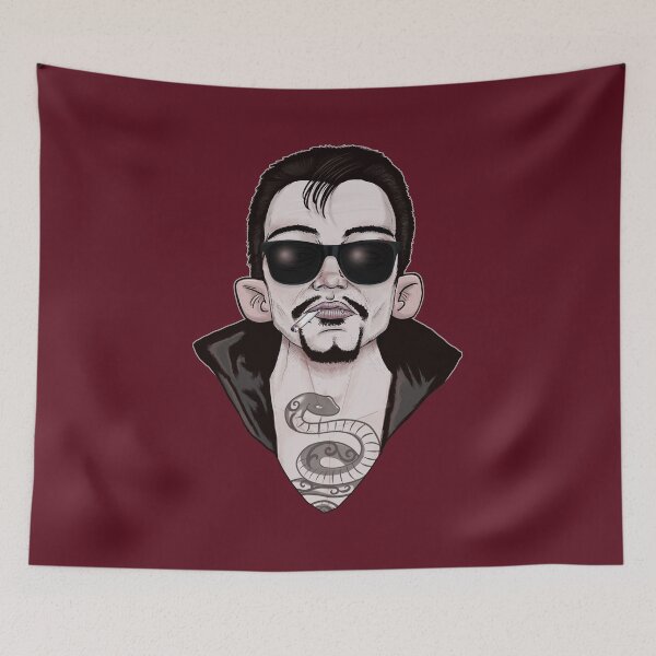 Item preview, Supercool Vampire with Tattoo and Shades designed and sold by Merch-Tees.