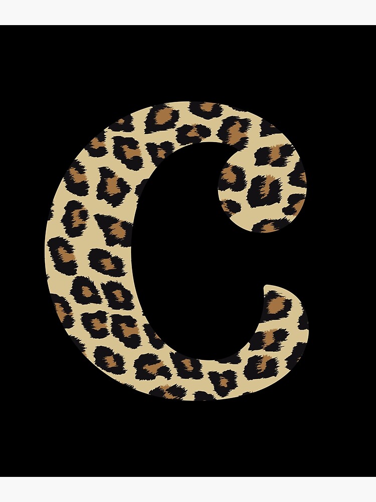 Letter C Leopard Cheetah Monogram Initial | Greeting Card