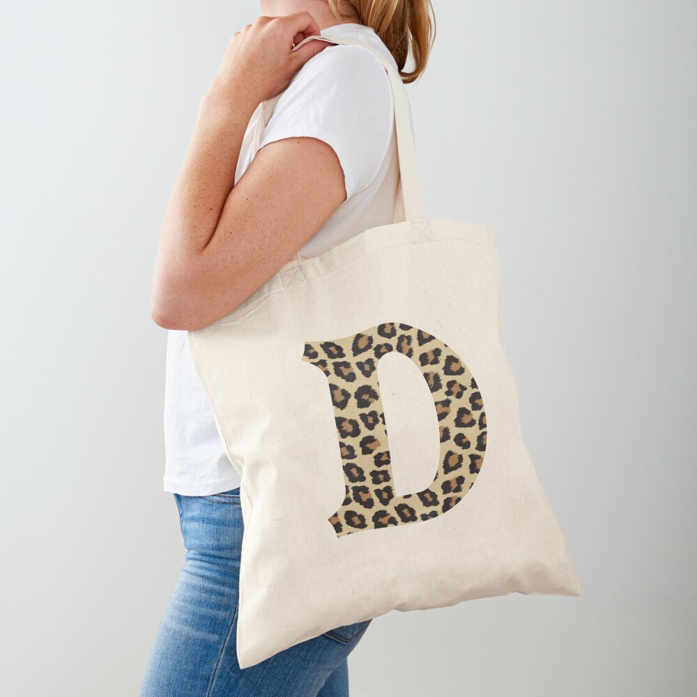 Shoulder Market Bag in Cheetah Print with Monogram