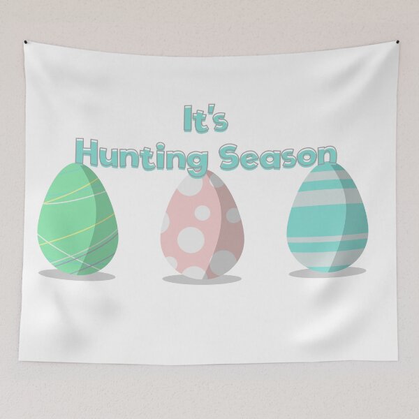 Item preview, Its Hunting Season - Easter Egg Pun in pastel colors  designed and sold by mkopka.