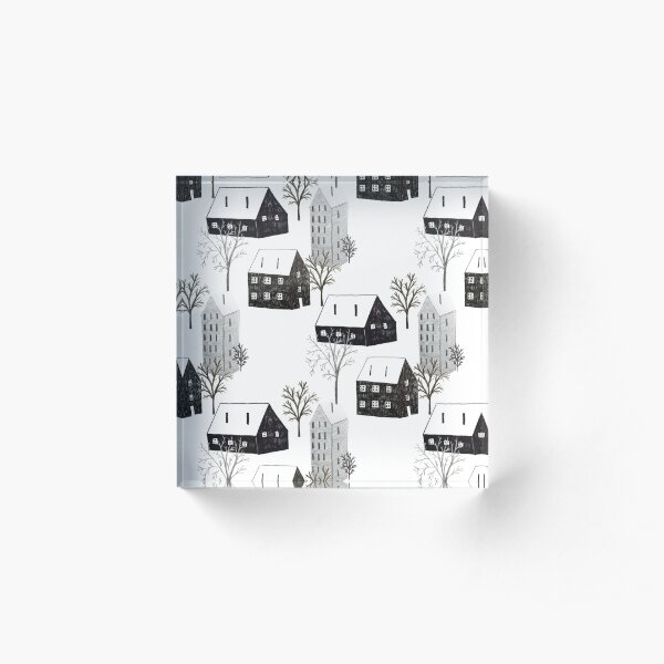 Little Village Repeat Pattern Acrylic Block