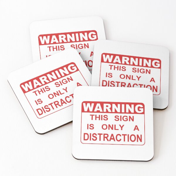 Item preview, Funny Warning Distraction Sign designed and sold by Rott515.