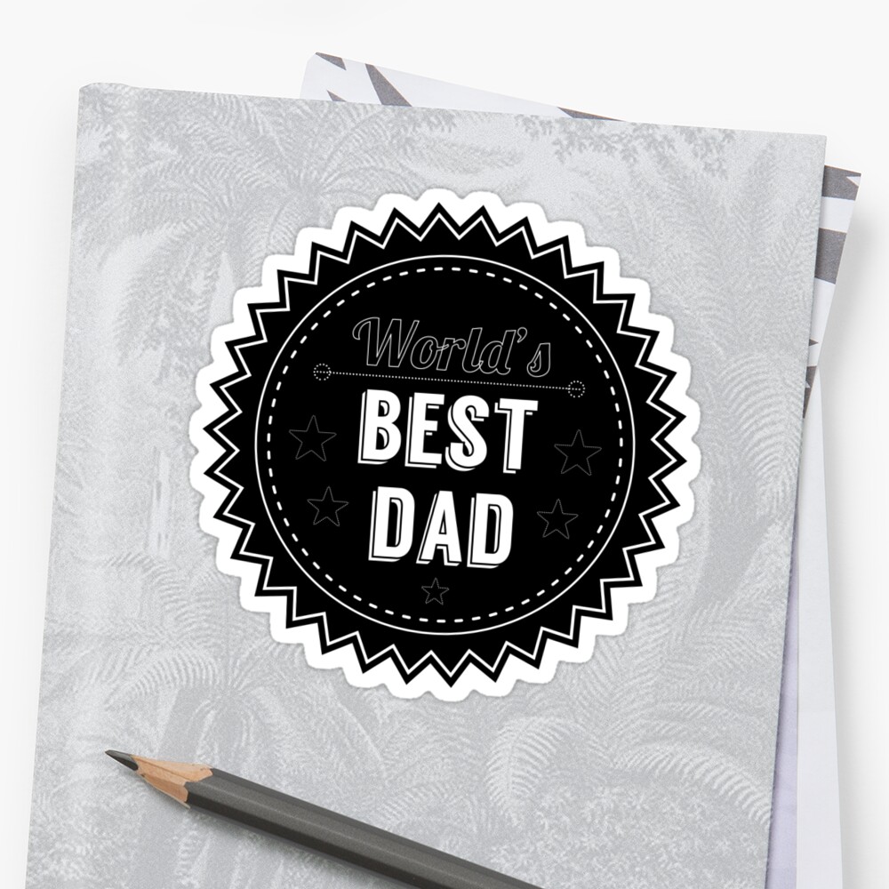 Worlds Best Dad Sticker By Bubbliciousart Redbubble