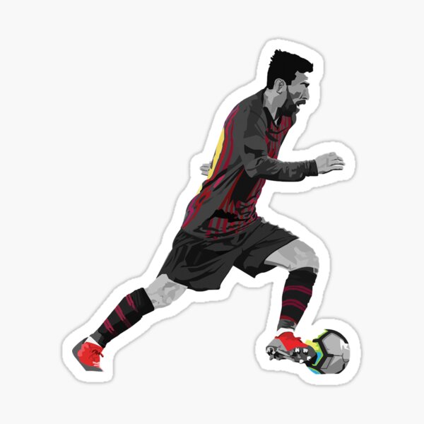 Messi dribbling Sticker
