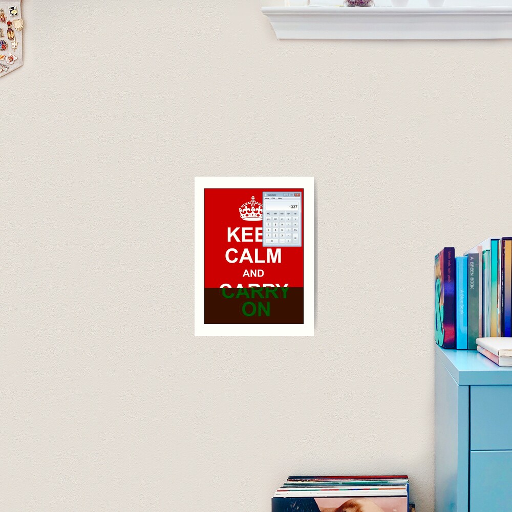 Keep calm and (real glitch) Art Print