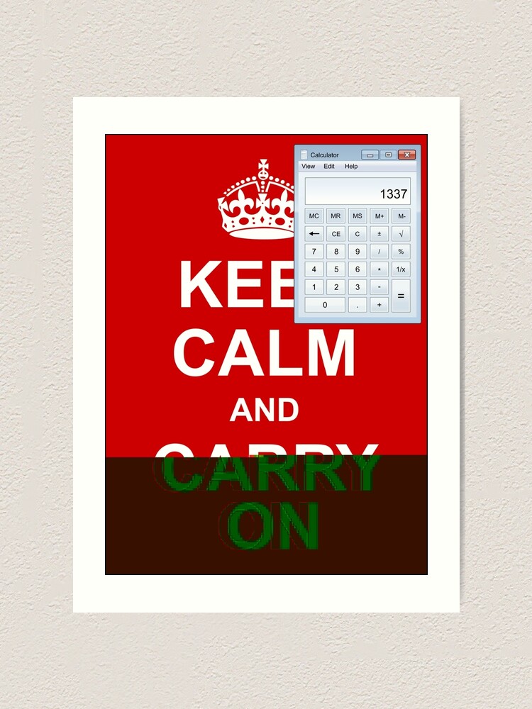 Alternate view of Keep calm and (real glitch) Art Print