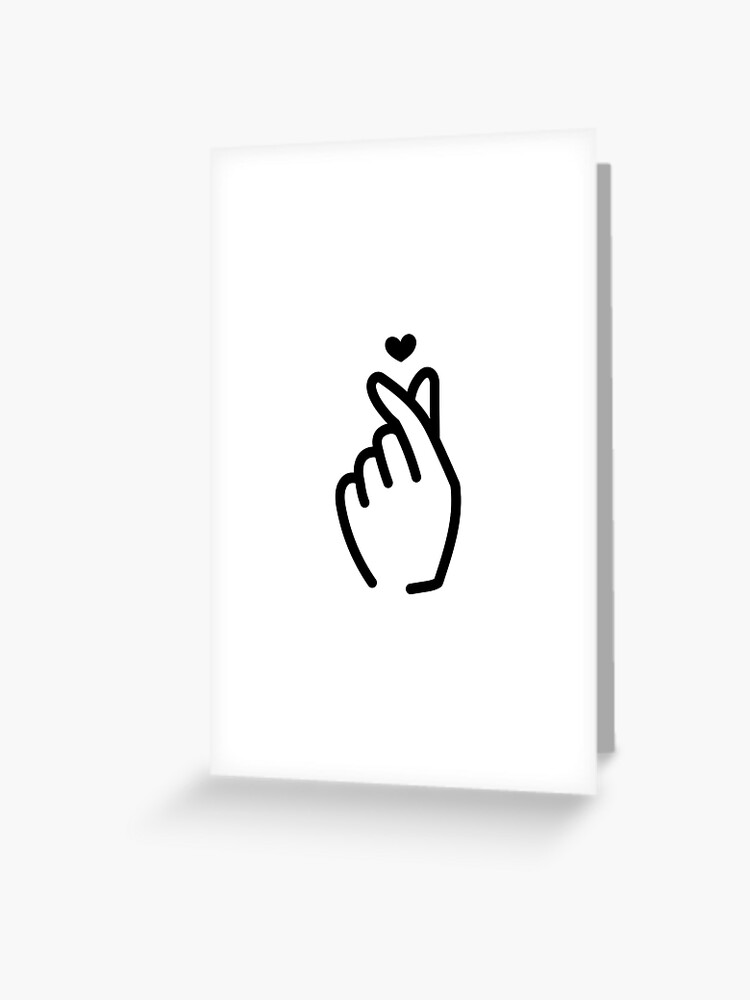 I Love You Saranghae Korean Hand Gesture Greeting Card By Amanda Motion Redbubble