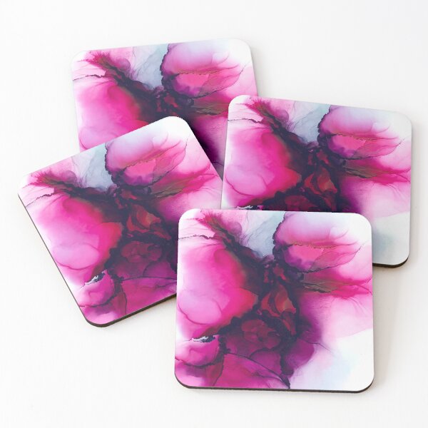 Item preview, Pink flowers, pink flowers, alcohol ink designed and sold by Sindy Fischer.