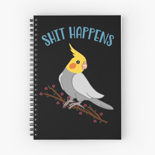 Item preview, shit happens - cockatiel doodle designed and sold by FandomizedRose.